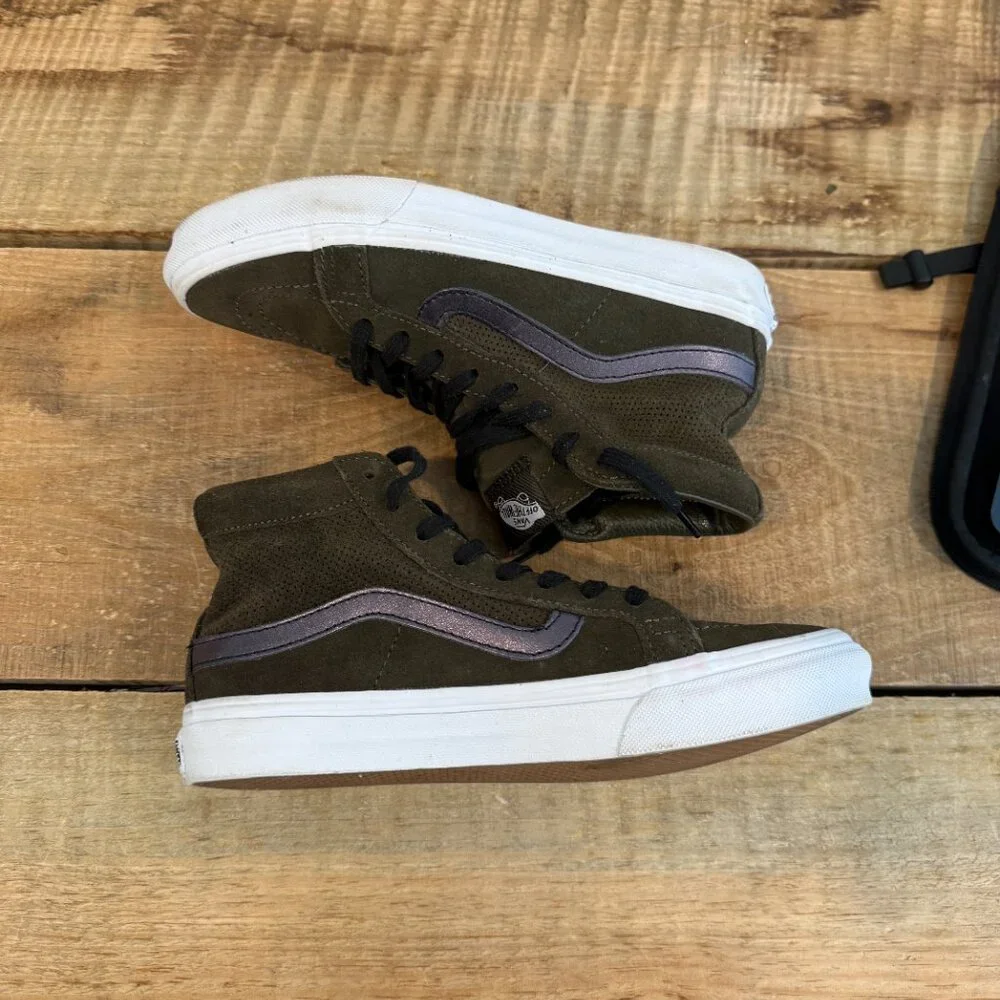 Vans SK-8 Hi Slim Cutout Tarmac/True White Size 6.5  W /5.0 M